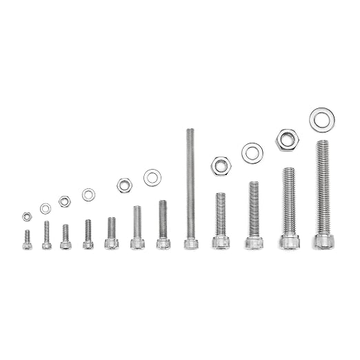 M5 M6 M8 M10 Metric Machine Bolt Assortment 304 Stainless Steel Cylindrical Head Screws and Bolt Hex Socket Head Cap Machine Screws Kit