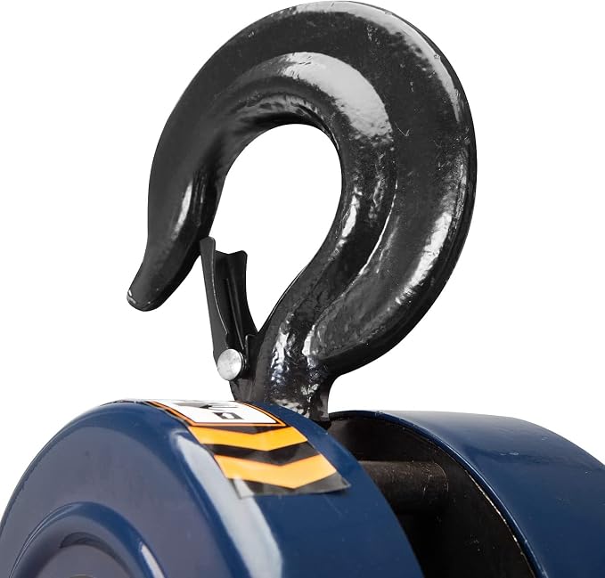 Big RED ATR9020UR Manual Hand Lift Steel Chain Block Hoist with 2 Heavy Duty Hooks, 2 Ton (4,000 lb), 8ft/2.5m Blue