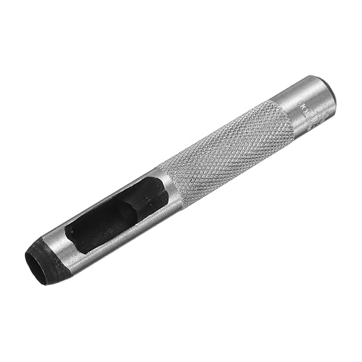 HARFINGTON Leather Round Hole Punch, 9mm Hollow Hole Puncher Cutter Carbon Steel Circle Hole Punching Cutting Tool for Belt/DIY Leather Craft