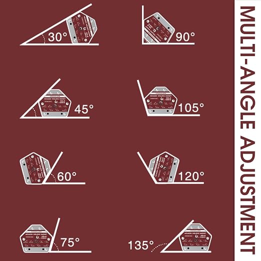 YESWELDR Hexagon Welding Magnets, 25LB&55LB&110LB 6PCS Multi-Angle Strong Magnetic Welding Holder, Holding Power Welding Accessories