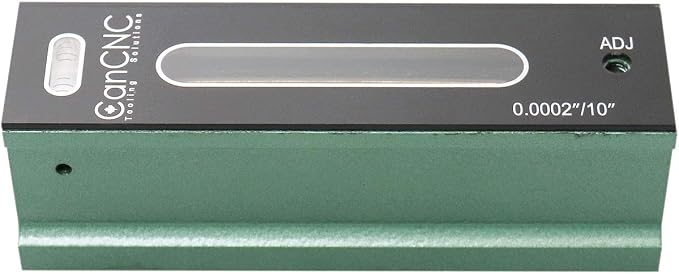 Accusize Industrial Tools 6 inch Professional Master Precision Level in Fitted Box, Accuracy 0.0002''/10'', S908-C606 | 0.0002"/10" Accuracy, V-Grooved Base, Cross Test Vial, Cast Iron, B: 1.830", C: 1.574", D: 1.732", S908-C606