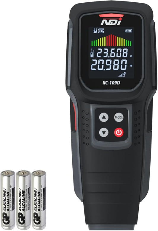 NDI Stud Finder Wall Scanner - 5 in 1 Electronic Stud Detector with Microprocessor Chip and HD LCD Display & Audible Alarm, for the Center and Edge of Wood AC Wire Metal Studs Joist Pipe