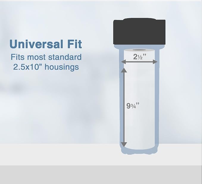 Sediment Melt Blown Water Filter Cartridge Standard 2.5x10" 5 Micron 25 Pack