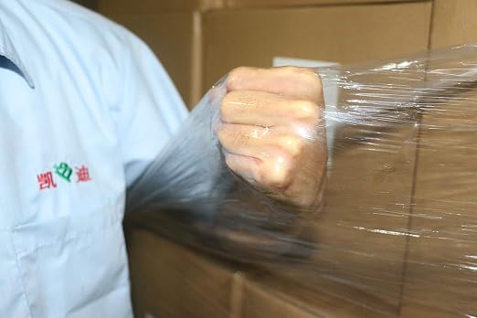 BOMEI PACK 2 Pack 1500ft Industrial Clear Stretch Wrap Film 70 Gauge 15" with 3inch Plastic Rolling Handles for Pallet Wrap, Durable Self-Adhering Packing, Moving, Heavy Duty Shrink Film