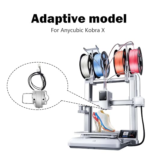 Kobra X Hotend Heating Assembly Kit 3D Printer Assembled Extruder Kits- for Anycubic Kobra X All Metal Hot End/Printhead Replacement with Base Clip Heater Cartridge Thermister Easy to Install