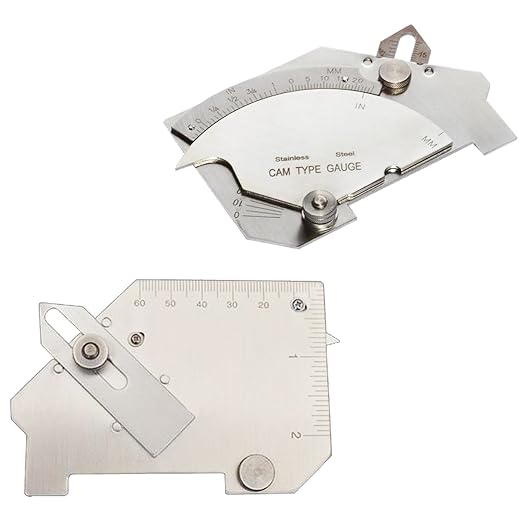 Weld Gauge Set Includes Cam Type Gauge and Weld Fillet Gauge and Porosity Undercuts Checking Gauge and Convexity Concavity Welding Gauge Inch