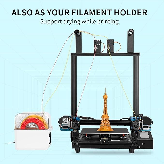 Sovol Filament Dryer 2026, SH01 Filament Dehydrator 3D Printer Spool Holder with Upgraded Fan, Dry Box for Keeping Filament Dry, Compatible with 1.75mm, 2.85mm PLA PETG TPU ABS