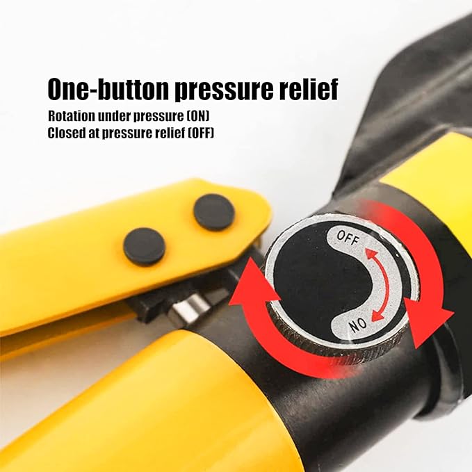 16T Hydraulic Crimping Tool 8 AWG to 600 MCM Battery Cable Crimping Tool 0.87 inch Stroke Hydraulic Lug Crimper Electrical Terminal Crimper with 13 Pairs of Dies