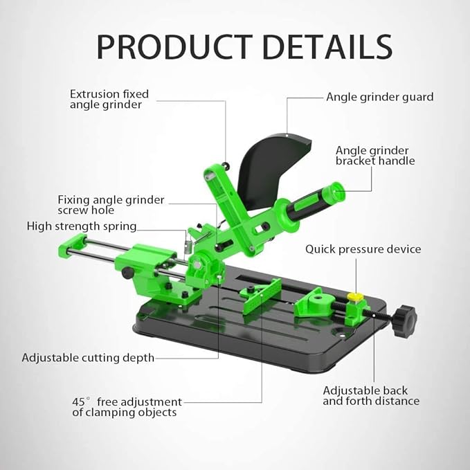 YWY Upgrade Angle Grinder stand Universal Bracket Polishing Machine Conversion Cutting Machine Multifunctional Desktop Pull Rod Angle Grinding Machine Stand for 100 115 125mm Angle Grinder