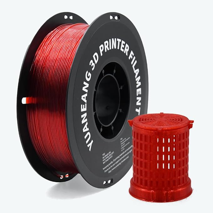 TPU 3D Printer Filament 1.75mm Red, 1kg Spool, Flexible & Durable TPU(Shore 95A), Elasticity, Impact-Resistant, Wear-Resistant, ±0.03mm Precision, Ideal for Protective Parts Printing