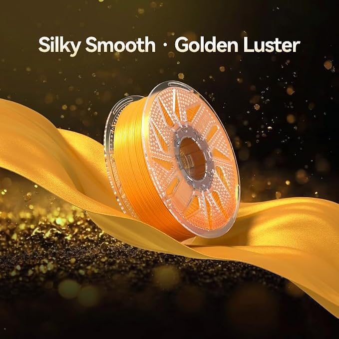 Chitu Systems Conjure Silk Light Gold PLA 3D Printer Filament 1.75mm,Metal-Like Shiny Consumables 1kg (2.2lbs) 1 Spool, Dimensional Accuracy +/- 0.02 mm