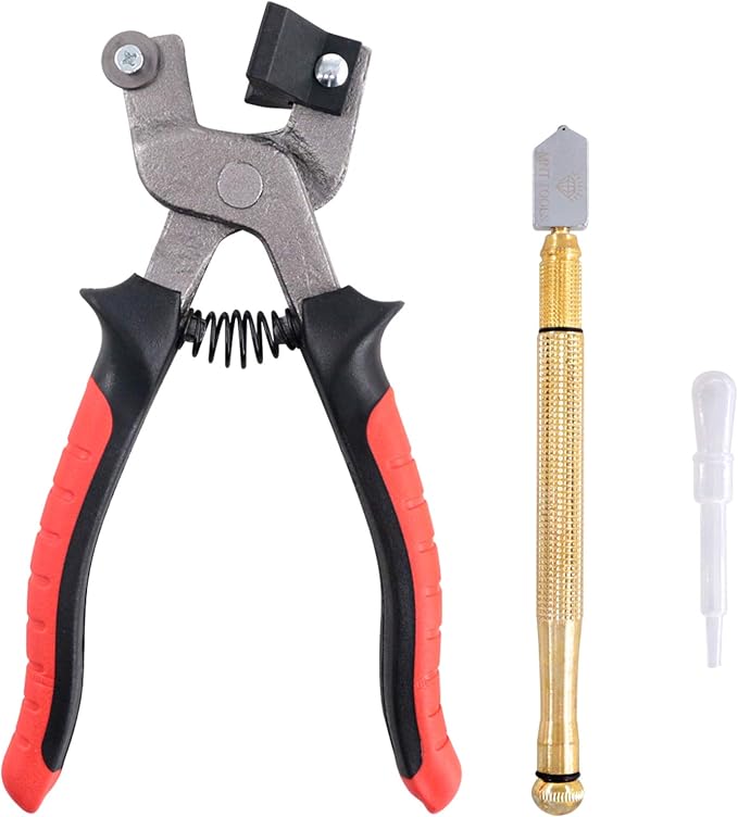 Swpeet 9Pcs Glass Cutter Tool Kit + 3Pcs Glass Cutting Tools Kit
