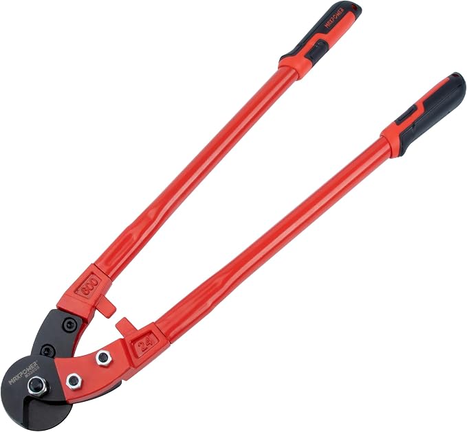 MAXPOWER Wire Cutters, 24-Inch Heavy Duty Wire Rope Cutter, Heavy Duty Strength Steel Cable Cutter for Hard Wire Ropes, Stainless Steel Wires