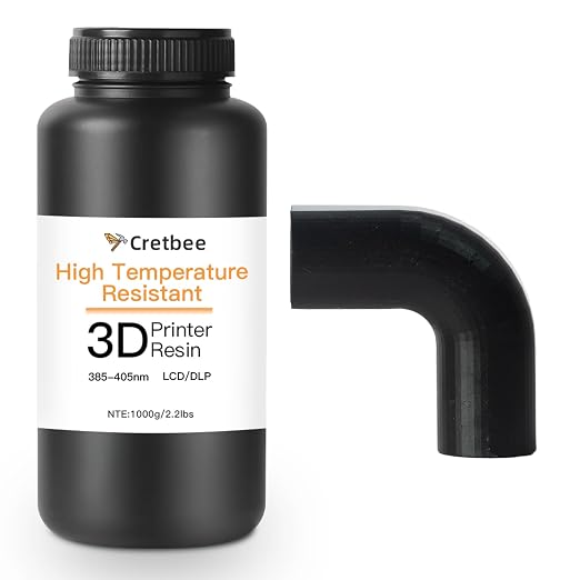 Up to 536℉(280°C) 3D Printer Resin, High Temperature resina, High Precision 3D Printing Resin for Engineering, Industrial Parts, 405nm Photopolymer Resin for DLP/LCD Black, 1000g