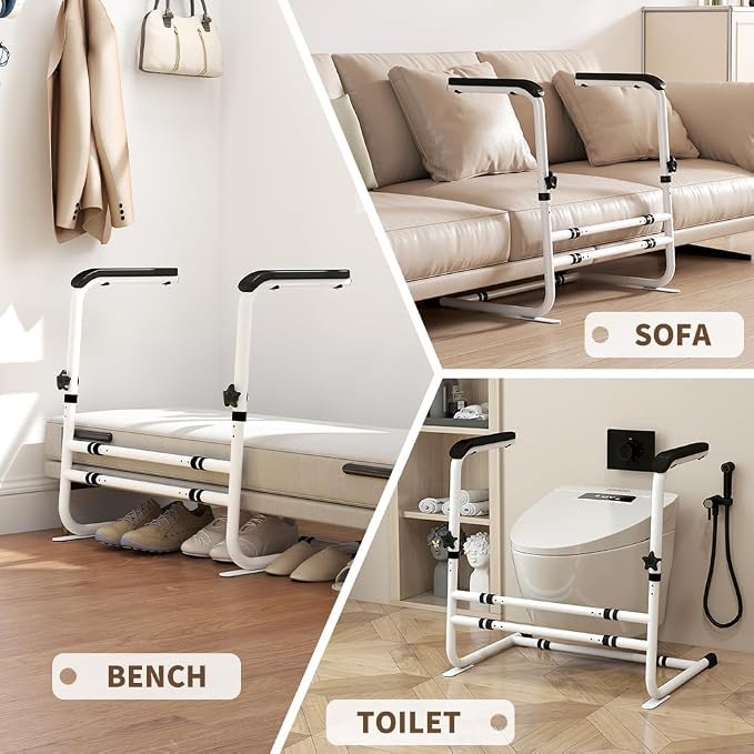 SMONTER Couch Stand Assist-Chair Lift Assist Aid for Elderly Sit to Stand Daily Safety Mobility Support Handle Rails Aid, Height & Width Adjustable, for Couch Sofa Chair Toilet Bed 450lbs Capacity