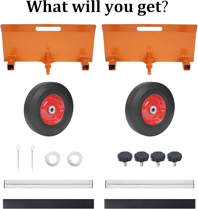 Heavy Duty Panel Dolly Orange 1100LBS Capacity Door Dolly with 10" Solid Wheels, Adjustable Drywall Mover Panel Drywall Cart Material Handling All Terrain Slab Cart
