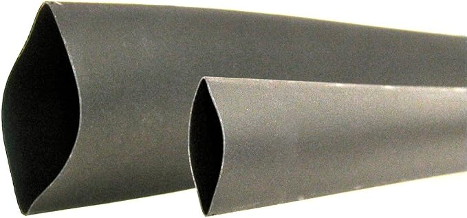WindyNation 100 Feet (31 Meters) 3/8 inch, 3/8" I.D. Polyolefin 2:1 Black Heat Shrink Tubing