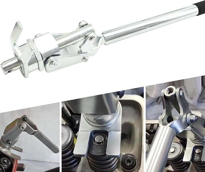 Saihisday 66784 Stud Mount Valve Spring Compressor Removal Tool Remove and Install Valve Springs and Retainers, Replacement for 3/8 "and 7/16" Rocker Studs, Replaces 66784
