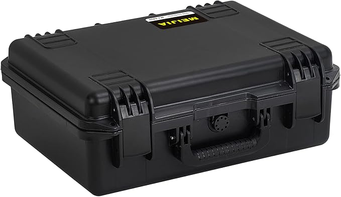 MEIJIA Premium Waterproof Hard Camera Case,Hard Case with customizable fit foam,Full Protection with Light&Convenient Design,Elegant Black (19.3"x15.25"x7.3")
