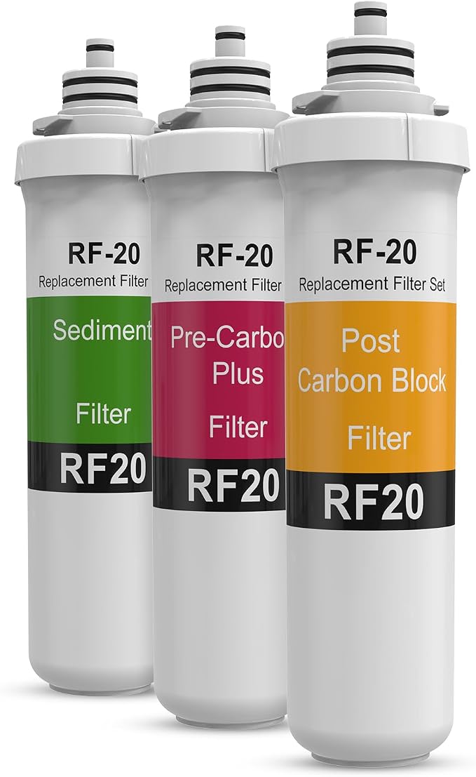 RF-20 Filter Replacement Set Compatible with Brondell RF-20 Circle RC100 RO System