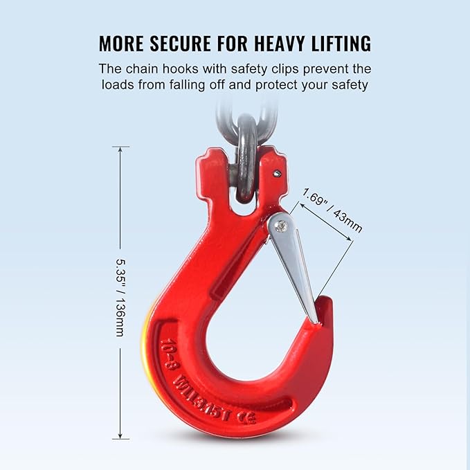 VEVOR Chain Sling with 2 Leg Grab Hooks