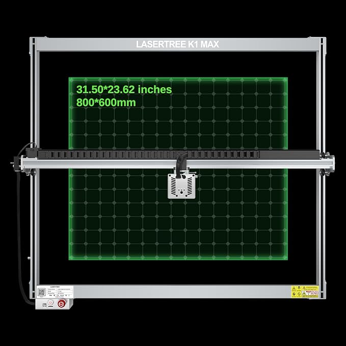 LASER TREE 60W (60000mW) Output Laser Engraver, 35 * 37 Inch Laser Engraving Machine with Air Assist, Switchable Diode Laser Cutter Engraver for Cutting Engraver for Wood Metal Acrylic, Class 4