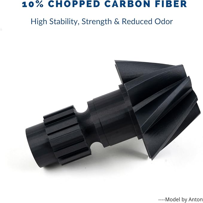 Siraya Tech Fibreheart ABS-CF 3D Printer Filament - Chopped Carbon Fiber Reinforced ABS 3D Printing Material - Strong, Heat Resistant, Precise - 1.75mm, 1KG Black
