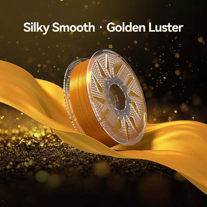 Chitu Systems Conjure Silk Dark Gold PLA 3D Printer Filament 1.75mm,Metal-Like Shiny Consumables 1kg (2.2lbs) 1 Spool, Dimensional Accuracy +/- 0.02 mm