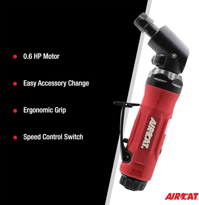 AIRCAT Pneumatic Tools 6295: 115 Degree Angle Die Grinder 18,000 RPM