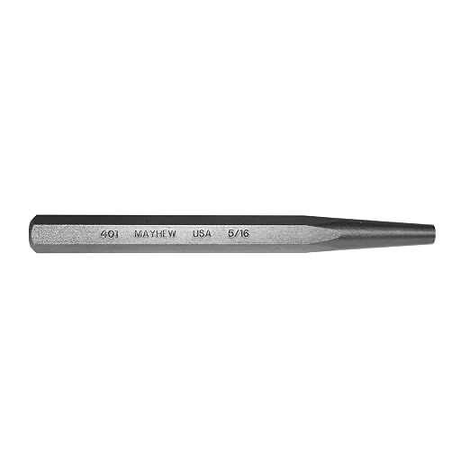 Mayhew Steel Products Tools 70105 Solid Punch, 5/16 x 6, Multicolor