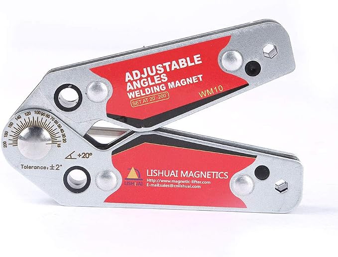 LISHUAI New Adjustable Angle(20°~200°) Welding Magnet clamp,Welder Tool Accessories (Small)
