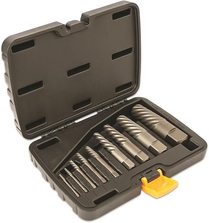 Titan 16082 9-Piece Screw Extractor Set | Includes Sizes #1-#9