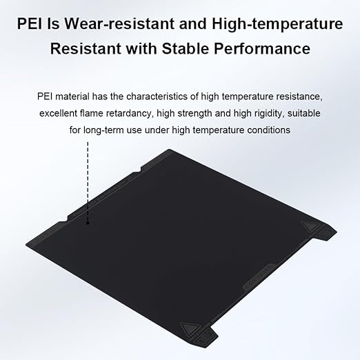 Creality Official K1 Max Build Plate Smooth Surface 315x310mm PEI Sheet Flexible Removable Spring Bed Plate for K1 Max, Ender 3 V3 Plus(Without Magnetic Base)