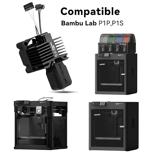 Bamboo Lab X1 Carbon, X1, X1C Hotend Complete Kit for X1 Series 3D Printer, Full Assembly Hardened Steel Hot End with Fan, Thermistor, Ceramic Heater, 0.6mm Nozzle, Extruder Heating Block Replacement