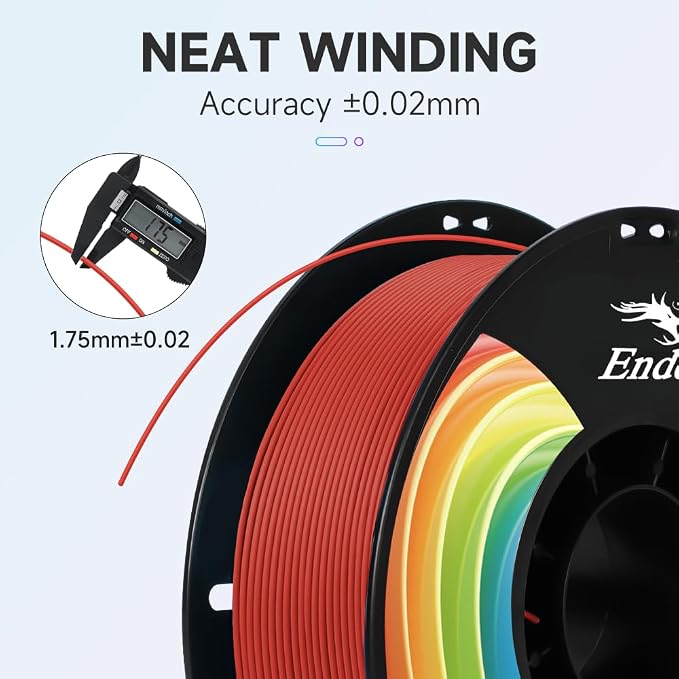 Creality 3D Printer Filament, PLA Plus Filament 1.75mm Deep Red, PLA Pro Toughness Upgraded Dimensional Accuracy +/- 0.03mm, 1KG Spool(2.2lbs) Ender PLA+ Filament for Most 3D Printer