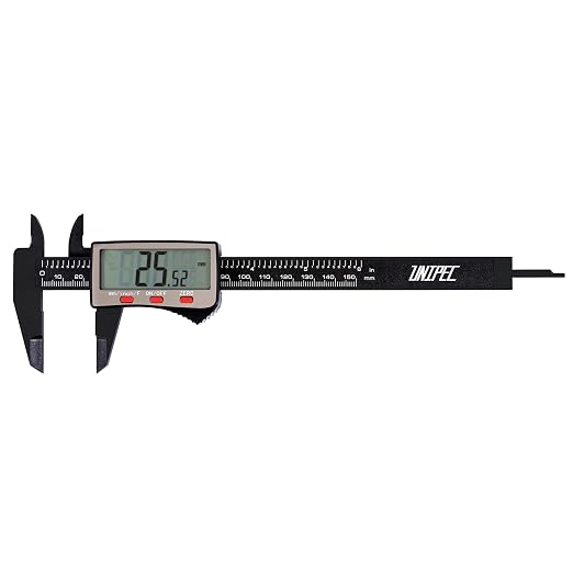 6" Digital Caliper | Large LCD, Metric / Imperial / Fraction, 0.0005 in / 0.01 mm, 4-Mode Measure (Outside / Inside / Depth / Step), Hard Case