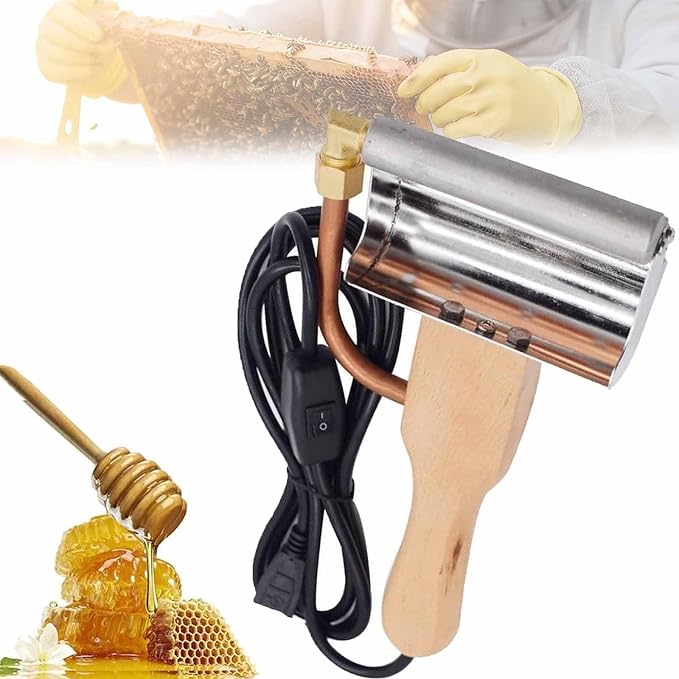 ERICAT Portable Electric Honey Extractor, Electric Honey Cutter Knife with Insulated Handle, Efficient Wax Removal and Easy to Clean, Heat Conduction and Save Labor, for Help Beekeepers Work Fast