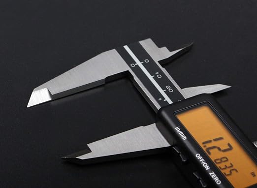 Accusize Industrial Tools Digital Caliper, 0-8'' / 0-200 mm by 0.0005''/0.01 mm Resolution, Metric/Imperial, Yellow LCD,1110-1828 | 200 mm/8 in Range, 0.01 mm/0.0005 in Resolution, ±0.03 mm Accuracy, Metric/Inch, Yellow LCD
