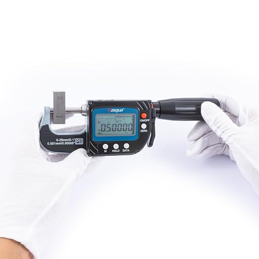 Dasqua IP65 High Precision Digital Outside Micrometer 0-1"/25mm, Industrial Level Measuring Tools for Professionals, Accuracy 0.002mm