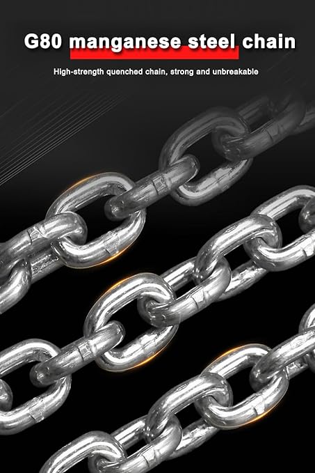 1Ton Barrel Lifting Chain for Plastic & Steel Drums 2204LBS 20in Length, 2 Hooks Chain Drum Lifter Barrel clamp for 30 & 55 Gallon Metal/Plastic Drum Barrel, Fits for Crane, Forklift【1T- 2Hooks】