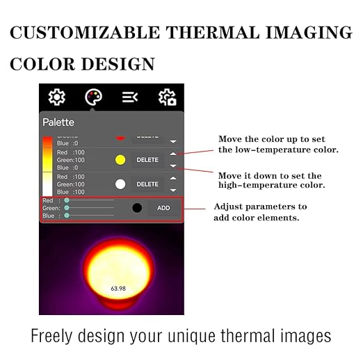 TIOP03-HK MLX90640 Thermal Camera for Android | Compact and portable thermal imager, easy to carry, ideal for household, electrical, HVAC and daily equipment troubleshooting