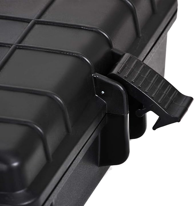 MEIJIA Waterproof Hard Camera Case,Hard Laptop Case,Hard Case with Customized Fit Foam Included, Elegant Black,Fit for computers,camera,lens (21.62"X17.25"X4.87")