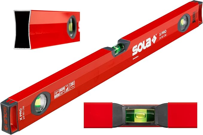 SOLA XPRO Tub & Shower Box Beam Level Set, 32 & 59-Inch, LSX5932,Red