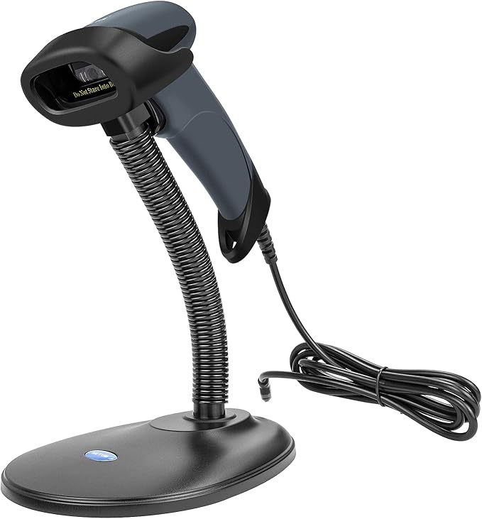 NETUM USB Barcode Scanner with Stand Wired Handheld Bar Code Reader 1D CCD Scanner Gun for Supermarket, Convenience Store, Warehouse -M3S