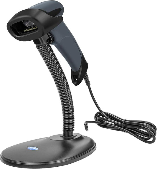 NETUM USB Barcode Scanner with Stand Wired Handheld Bar Code Reader 1D CCD Scanner Gun for Supermarket, Convenience Store, Warehouse -M3S