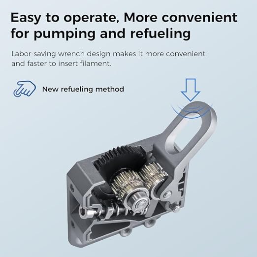 Creality Official CR 10 SE Extruder Kit, Original All Metal Direct Extrusion Kit Dual Gear Extruder, Silver Black 3.5:1 Gear Ratio Feeding Extrusion Mechanism Kit for Creality CR-10 SE 3D Printer