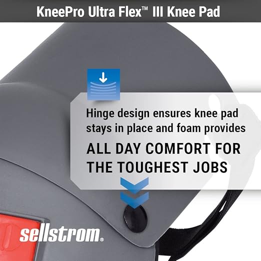 Sellstrom Ultra Flex III KneePro Knee Pads (Orange/Gray) and Albion Engineering Company 935-1(3 Pack) Angle Shot Green Plastic Nozzle