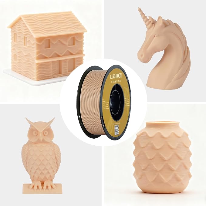 Kingroon PLA 3D Printer Filament,10 Rolls, Dimensional Accuracy +/- 0.03 mm, 10kg Spool(22lbs),1.75 mm,Skin
