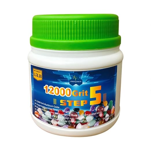 1.5LB 12000 Grit Aluminum Oxide for Final Finish, Step 5 Advanced Polishing Tumbling Filler,Rock Tumbler Polish for Micron Finish