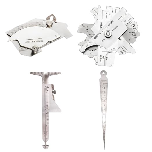Weld Gauge Set Includes Cam Type Gauge and Weld Fillet Gauge and Hi-Lo Gauge and Taper Gauge